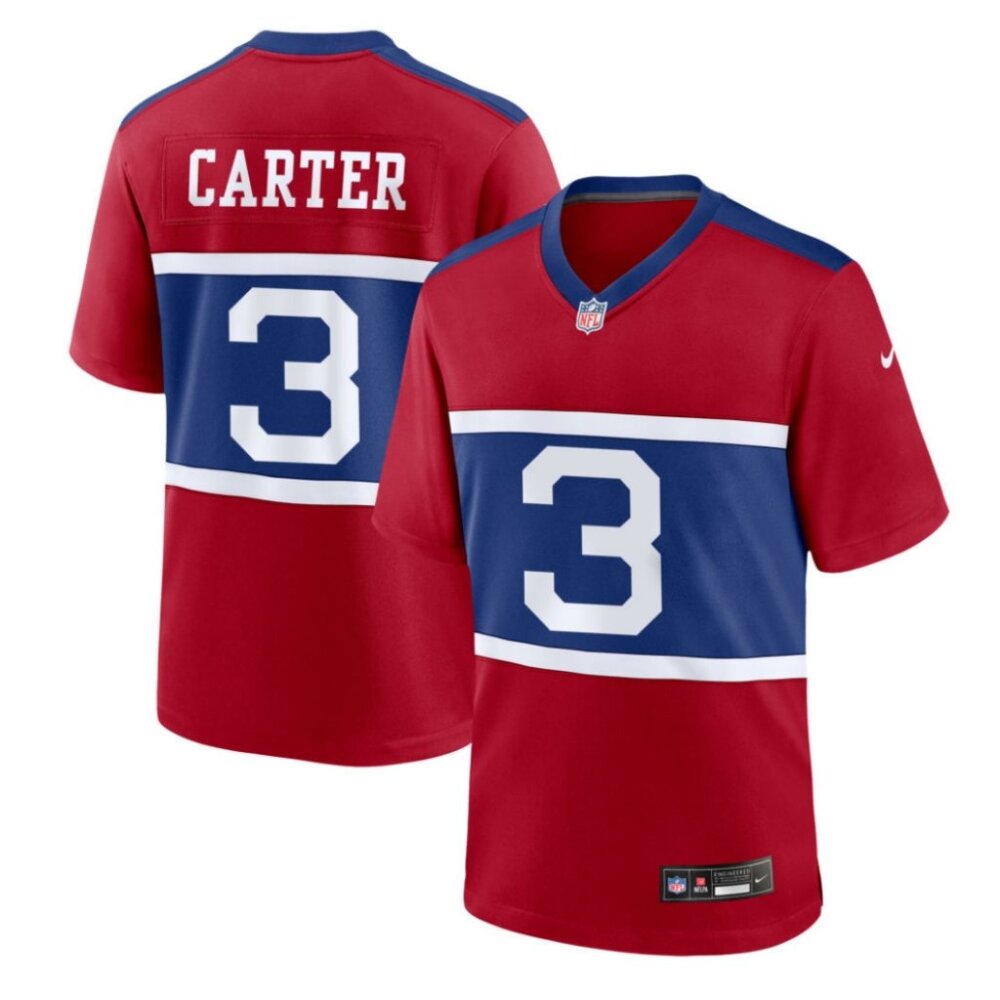 Can Select Mens Youths  Abdul Carter Red Blue Jersey Stitched Vapor